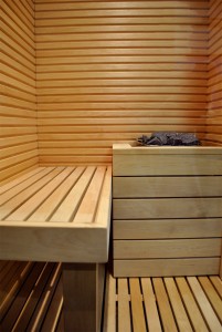 Christmas sauna bench