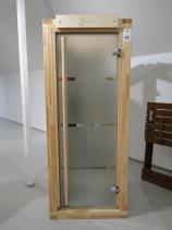 sauna porta vetro sabbiato